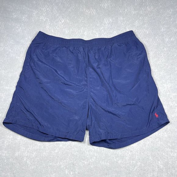 Polo Ralph Lauren Swim Trucks Mens XXL 2X Big Blue Red Pony Meshed Lined Outdoor - Picture 1 of 15